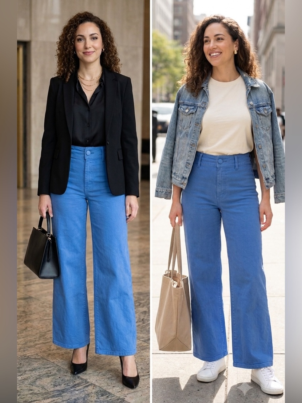 Universal Thread Bright Blue Sailor Wide Leg Jeans -size 6